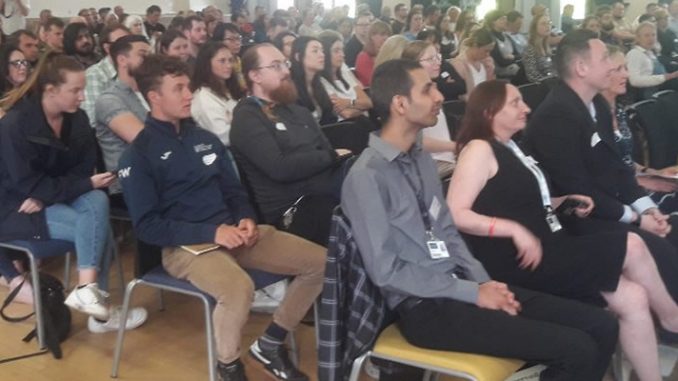 An image showing a room full of technical staff attending the Central Scotland Technical Conference 2023